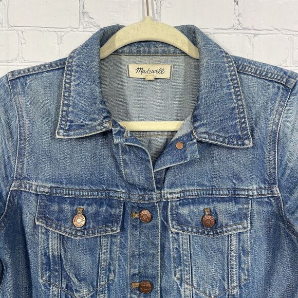 Madewell Blue Denim Jacket Womens Small Button Front Classic Jean Jacket - Picture 5 of 15